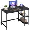 VASAGLE Scrivania per Computer, Scrittoio, 120 x 60 x 76 cm, Moderno, Tavolo da Lavoro, per Ufficio Camera da Letto Soggiorno, Nero Ebano LWD047B16