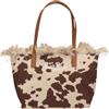 MC2 SAINT BARTH BORSA CITY MID FRINGE CANVAS COW WEST - CBMF001-01750L - marrone