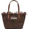 MC2 SAINT BARTH BORSA CITY MID FRINGE CANVAS - CBMF001-00588L - leopardato