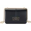 ELISABETTA FRANCHI BORSA A TRACOLLA CON DETTAGLIO LOGO - BS91A61E2 - nero
