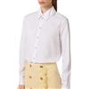 ELISABETTA FRANCHI CAMICIA IN COTONE CON DOPPIO COLLETTO E RICAMO - CA12561E2 - bianco
