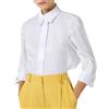 ELISABETTA FRANCHI CAMICIA IN COTONE JACQUARD CON GEMELLI - CA14161E2 - bianco