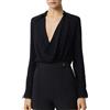 ELISABETTA FRANCHI CAMICIA BODY IN GEORGETTE DI VISCOSA - CB00261E2 - nero