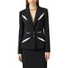 ELISABETTA FRANCHI GIACCA IN CREPE LEGGERO CON CUT OUT BICOLORE - GI19861E2 - nero