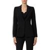 ELISABETTA FRANCHI GIACCA IN DOPPIO CREPE STRETCH CON MOTIVI A TAGLIO VIVO - GI21661E2 - nero