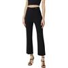ELISABETTA FRANCHI PANTALONE IN DOPPIO CREPE STRETCH CON LOGO CHARM - PA16861E2 - nero