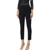 ELISABETTA FRANCHI PANTALONE IN DOPPIO CREPE STRETCH CON LOGO RICAMATO - PA17061E2 - nero