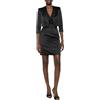 ELISABETTA FRANCHI ABITO IN DUCHESSE E TULLE CON GIACCA - TB00161E2 - nero