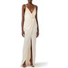 ELISABETTA FRANCHI ABITO RED CARPET CON CRISTALLI RICAMATI - ABR4862E2 - burro