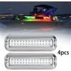 4 Pezzi Luci di Poppa per Barche 42 LED Luce Marina Sommergibile in Acciaio