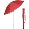 Ombrellone da Spiaggia 8 stecche Ø 180 cm - rosso