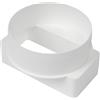 Vent Systems 110 x 55 mm, connettore per canale rettangolare corto per tubo rotondo Ø100 mm. Sistema di ventilazione, riscaldamento, raffreddamento - Non adatto per unità AC.