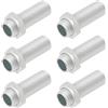 SG Store 6 aste di prolunga filettate con 12 dadi M10 x 1, lunghezza 30 mm, per lampade, lampadari, candelieri e altre lampade, inserto filettato, adattatore per tubo, argento