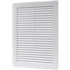 Vent Systems 180 x 250 mm Copertura di ventilazione in plastica bianca per intradosso - Griglia di ventilazione ad aria piatta rettangolare - Deflettore di ventilazione