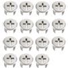 BuyWeek Mobili Connettore Eccentrico Cam Lock, 15 Pezzi di 12 mm di Diametro in Metallo per Armadietti Connect Cam