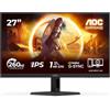 AOC Monitor AOC 27G4ZRE - 27", FHD 1920x1080 Fast IPS, 240Hz (260Hz OC), 1ms GtG, 0,3ms MPRT, Adaptive Sync, G-Sync