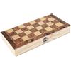 Eurowagens Gioco Da Tavolo In Legno Pieghevole Scacchi Backgammon Con Scacchiera In Legno