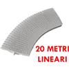 WATER LINE Kit 20 Metri Lineari di Griglia Canalina a Pettine a Norma AE per Bordo Sfioro Piscina dim. 245 x 22,5 mm