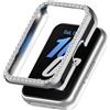 FTRONGRT Cover per Samsung Galaxy Fit 3, Custodia Protettiva per Orologio per PC in Mezza Confezione, Resistente Agli Urti, Custodia pe Samsung Galaxy Fit 3 Smartwatch. Argento