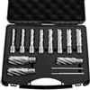 VEVOR Set di Punte per Trapano Magnetiche HSS 13 pezzi, Kit Punte per Avviatore Diametro di Taglio 11,11-26,98 mm, 11 Punte per Trapano di Foratura 2 Perni di Centraggio, Profondità di Taglio 50,8 mm