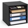 VEVOR Portadocumenti da Scrivania con 5 Scomparti Ripiani Regolabile, Vassoio Portalettere in Legno Portacarte per Ufficio Casa, Organizer per File Carte Portacarte da Scrivania 355 x 305 x 330 mm