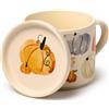 Puckator Set Tazza in Porcellana e Sottobicchiere/Coperchio 2 in 1 - Zucca - Autumn Harvest, Grande - Tè, Colazione, Caffè