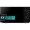HISENSE MICROONDE HISENSE H20MOBP1G, capacità 20 l, potenza microonde max 700 W, Funzione grill, Potenza grill 800 5 livelli di potenza, Nero
