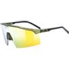 Uvex flowline - occhiali sportivi per adulti - 100% protezione UVA, B, C - privo di appannamenti - smoke matt/mir.red - one size