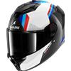 Shark CASCO INTEGRALE SPARTAN GT PRO DOKHTA CARBON CARBON WHITE BLUE SHARK HELMETS : Taglia Int - L