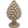 sicilia bedda - Pigna in Ceramica Siciliana - Prodotto realizzato interamente a Mano - Pigna decorativa (Avorio, 22_x_14Cm)