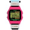 Timex Orologio unisex Main Street da 36 mm, cinturino in nylon blu, quadrante digitale, cassa rosa TW2W72200