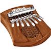 Sonic Energy Solid Body Kalimba - 8 note in C Major - Per Meditazione, Yoga e Percussioni - Legno di Zebrano Rosso, Flower of Life Relief (KL802FOL)