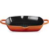 LE CREUSET Grill Quadrato Profondo Evolution 30cm Ghisa Vetrificata Arancio
