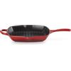 LE CREUSET Bistecchiera Skillet Quadrata Evolution 26cm in Ghisa Vetrificata Ciliegia