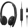 Lenovo Cuffia Lenovo VoIP 4XD1M45626 Padiglione cablato 1m Nero [4XD1M45626]