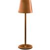 L'Arcolaio Lampada LED Touch Ricaricabile H 38 Cm 10 x 10 Cm IP54 Round Pro Marrone Bronzato