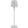 L'Arcolaio Lampada LED Touch Ricaricabile H 38 Cm 10 x 10 Cm IP54 Round Pro Bianco