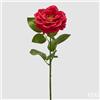EDG Enzo De Gasperi Rosa Ramo con Foglie H 58 Cm Pianta Artificiale Rosso