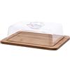 Ad Trend Vassoio Bamboo con Campana 26 x 20 Cm H 7,5 Cm