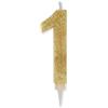 Big Party Candelina Numero 1 Max Cera Sweety Oro Glitter