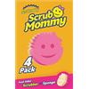 Scrub Daddy Scrub Mommy, Spugna Abrasiva Cucina su Due Lati, Alternativa Prodotti Cucina ai Panni Non Graffiati, Spugna Faccina Sorridente per Lavello, Bagno e Doccia, FlexTexture, Assortita, 4 pz