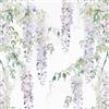 FunStick Carta da Parati Autoadesiva Viola Paraschizzi Cucina Adesivo Fiori Cascate di Glicine Carta da Parati Floreale Pellicola Adesiva per Mobili Viola Lilla Rivestimento Bagno Floreale 44.5CM×3M