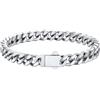 U7 Bracciale Uomo Acciaio Inossidabile a Catena Cubana 7mm 21cm