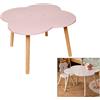 ATMOSPHERA Tavolo Dolce Fiore, rosa, 51x51x40 cm, legno MDF e pino, con vano portaoggetti