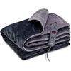 Solac - Coperta elettrica termica digitale 150W | 10 livelli di calore | Timer 9h | Autospegnimento | Lavabile in lavatrice | Morbida flanella 120x160 cm | Protezione surriscaldamento