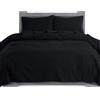 Elegant Comfort Set di lenzuola in 100% flanella di cotone turco, morbide, 4 pezzi, lenzuolo con angoli profondi di alta qualità, ultra morbide, calde e anti-pelucchi, per letto matrimoniale, nero