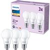 Philips LED, Lampadina LED Luce Bianca Calda, 40W, E27, 3 Pezzi
