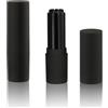 COSIDEA 20PCS Vuoto Plastica Piazza Rossetto Tubi Laser incisione Oro bianco lip stick tubo imballaggio Lip blam contenitore FAI DA TE, Tondo nero., Minimalista