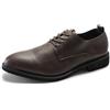 Allthemen Scarpe a Punta in Pelle Uomo Business Oxford Stringate Bassa Mocassini Elegant Traspirante Marrone 44