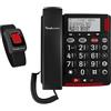 Amplicomms BigTel 50 Alarm Plus Telefono con Big Button con Pulsante SOS e Braccialetto di Emergenza, Compatibile con Apparecchi Acustici Extra Rumorosi